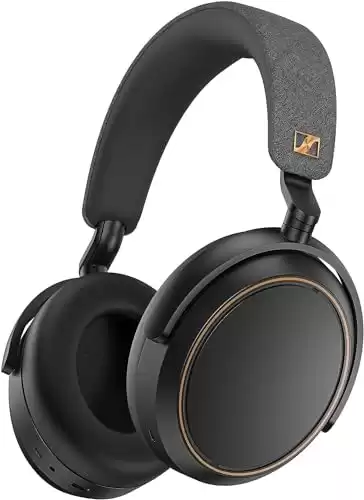 Sennheiser Consumer Audio Momentum 4 Wireless Headphones - Bluetooth Headset for Crystal-Clear Calls with Adaptive Noise Cancellation, 60h Battery Life, Lightweight Folding Design (Black/Copper)