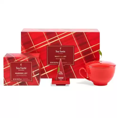 Tea Forte Warming Joy Gift Set with Caf Cup, Tea Tray and 10 Tea Infusers