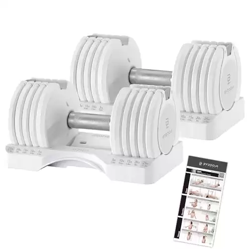 BYZOOM FITNESS Adjustable Dumbbell Set