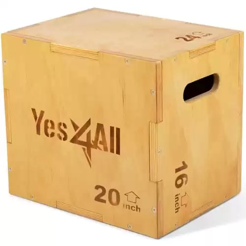 Yes4All 3 in 1 Wooden Plyo Box