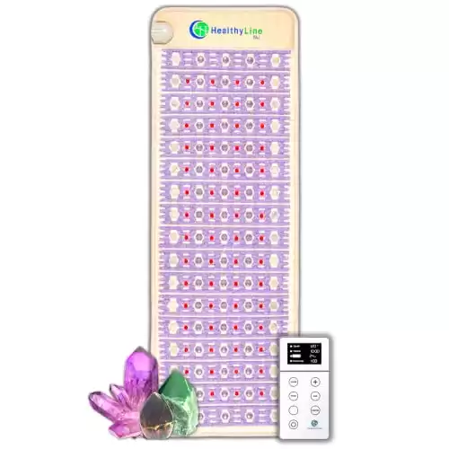 Healthyline Advanced Infrared Heating Pad - Amethyst, Tourmaline and Jade Gemstones